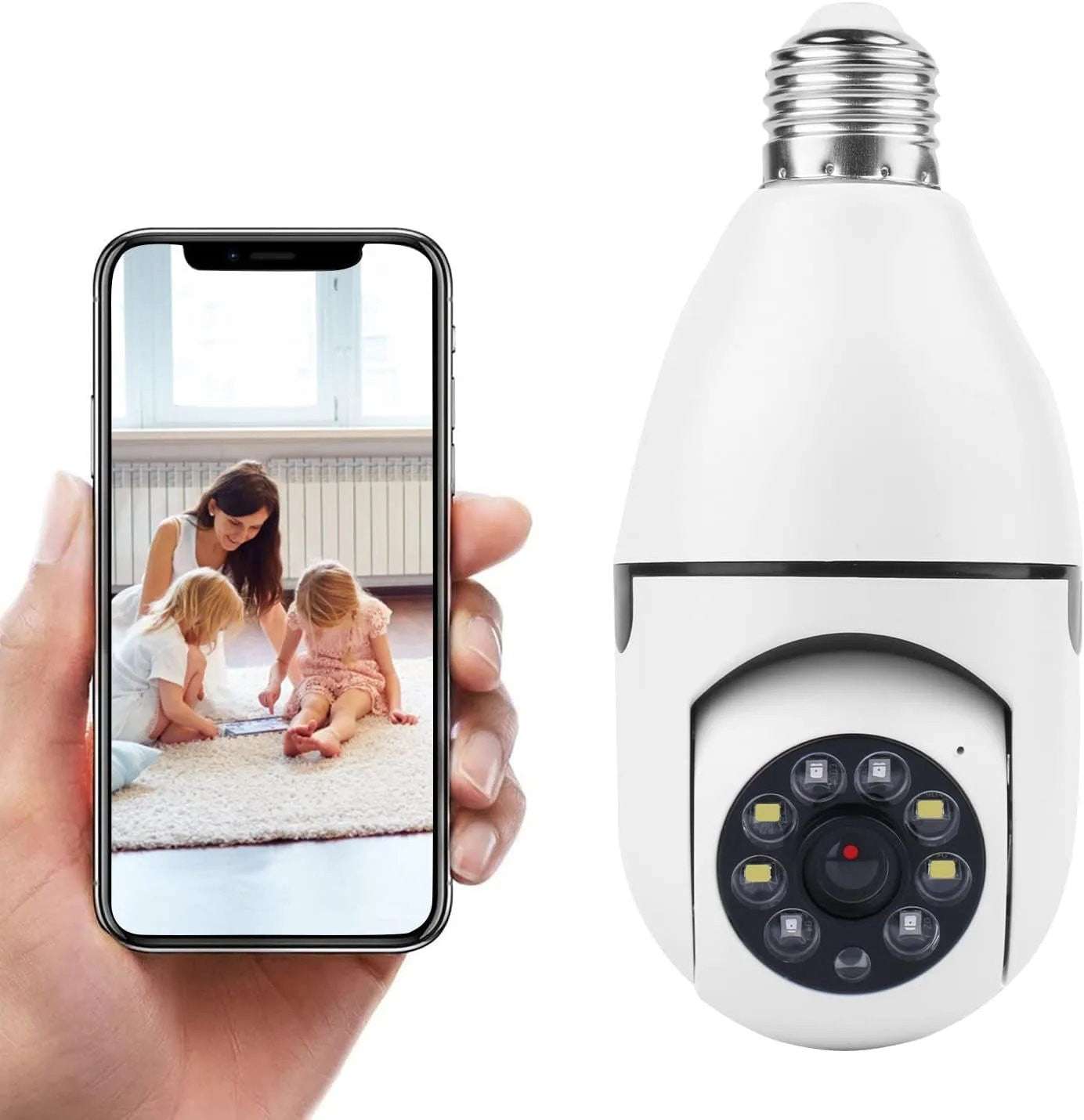 1080P Light Bulb Camera 360 Degree Wireless Wifi Home Night Version Security IP Surveillance.