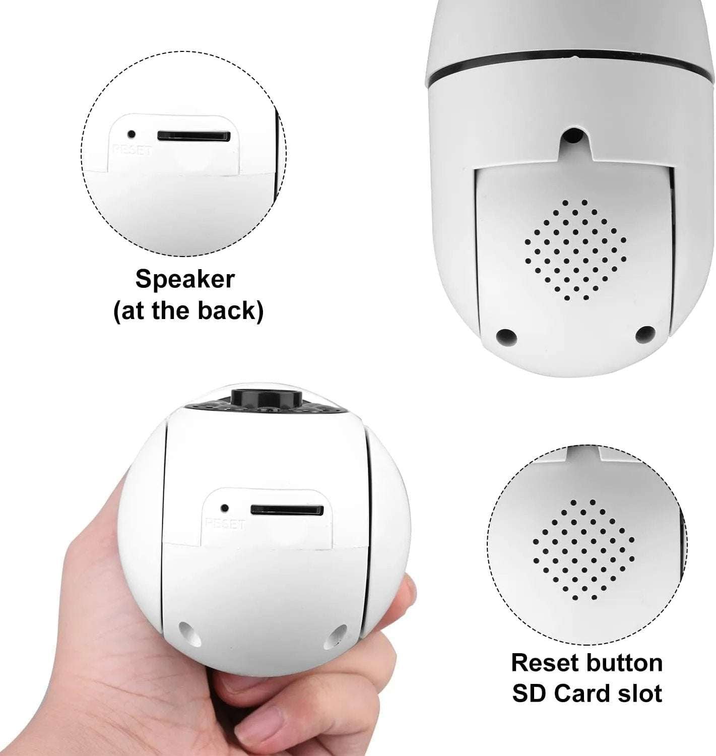 1080P Light Bulb Camera 360 Degree Wireless Wifi Home Night Version Security IP Surveillance.