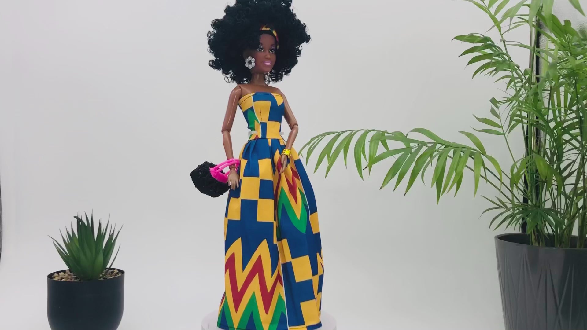 African American 12.5 Inch Vinyl Beautiful doll Boll.