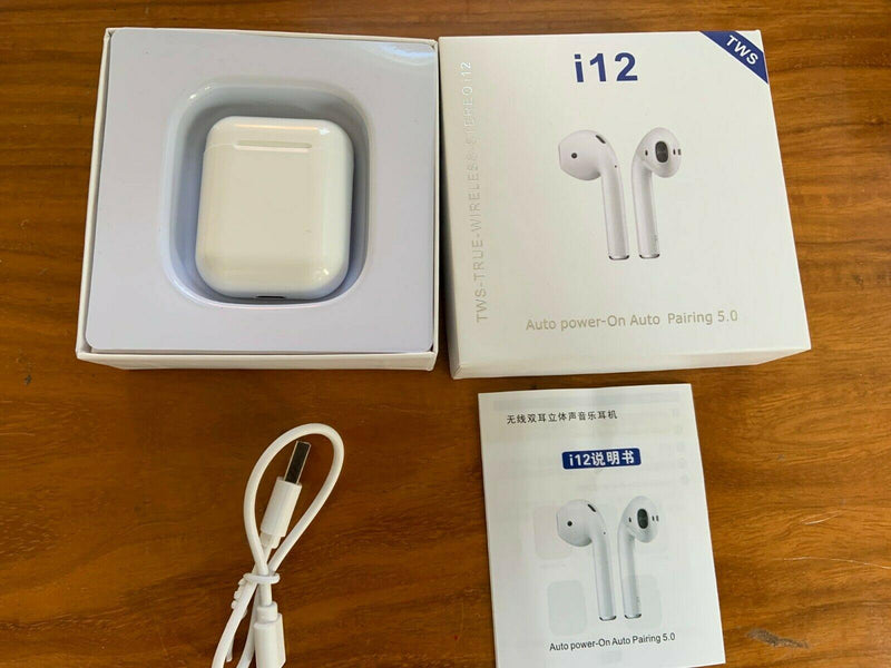 Earbuds Wireless Headphones Bluetooth 5.0 Type-C (White)