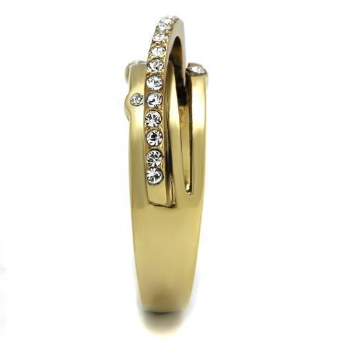 TK2611 - IP Gold(Ion Plating) Stainless Steel Ring with Top Grade.