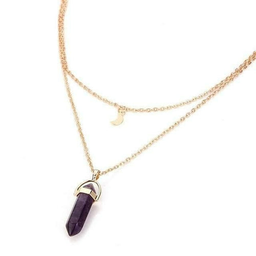 Obelisk Crescent Moon Necklace.