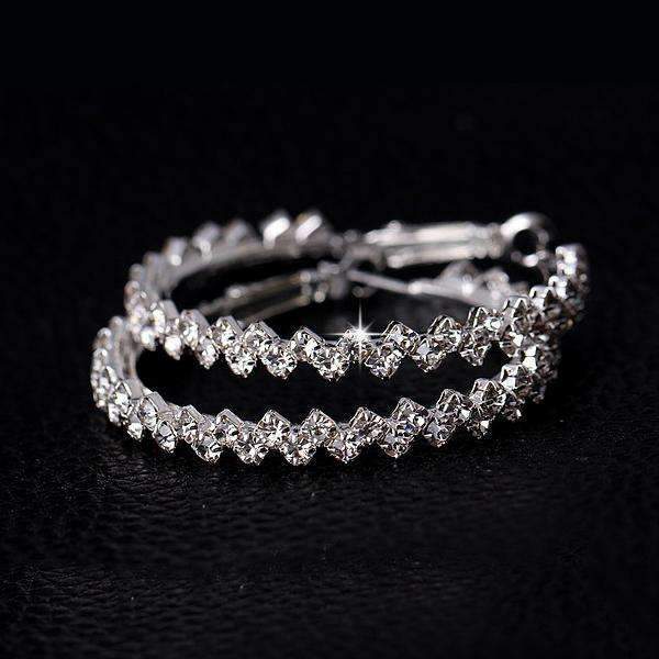 Crystal Hoop Earrings.