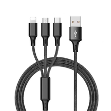 Load image into Gallery viewer, Universal 3 in 1 Multi Charging Cable For Smartphones &amp; Tablets - Kaabfab
