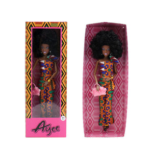 African American 12.5 Inch Vinyl Beautiful doll Boll - Kaabfab