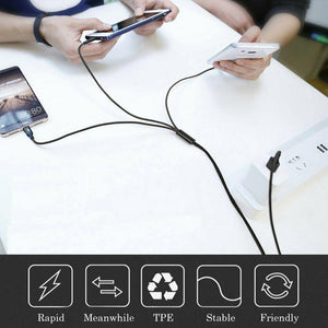 Universal 3 in 1 Multi Charging Cable For Smartphones & Tablets - Kaabfab