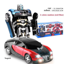 Load image into Gallery viewer, Captain America Cars Robot for Kids Remote Control Transformer robot Car Toys with Gesture Sensing One-Button Deformation - Kaabfab
