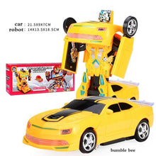 Load image into Gallery viewer, Captain America Cars Robot for Kids Remote Control Transformer robot Car Toys with Gesture Sensing One-Button Deformation - Kaabfab
