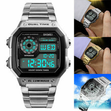 Load image into Gallery viewer, LED Digital Watch Waterproof Alarm Chronograph Sport Watches for Men - Kaabfab
