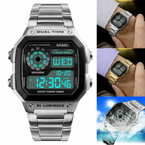 LED Digital Watch Waterproof Alarm Chronograph Sport Watches for Men - Kaabfab